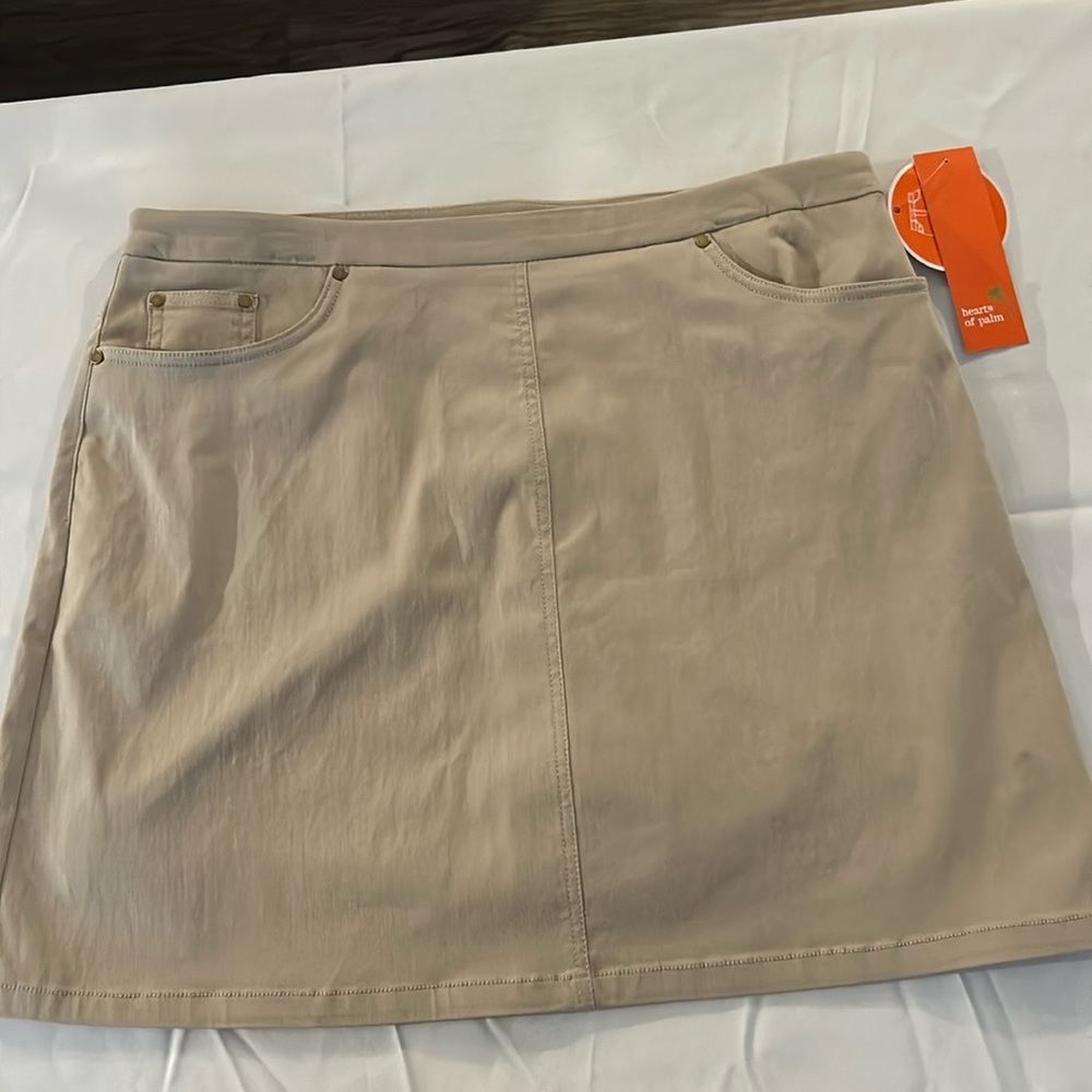 Hearts of Palm Womens Khaki Skort Size 14 Casual Pockets